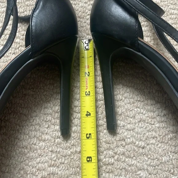 Black Torrid leather heels side 11WW - Picture 5 of 7